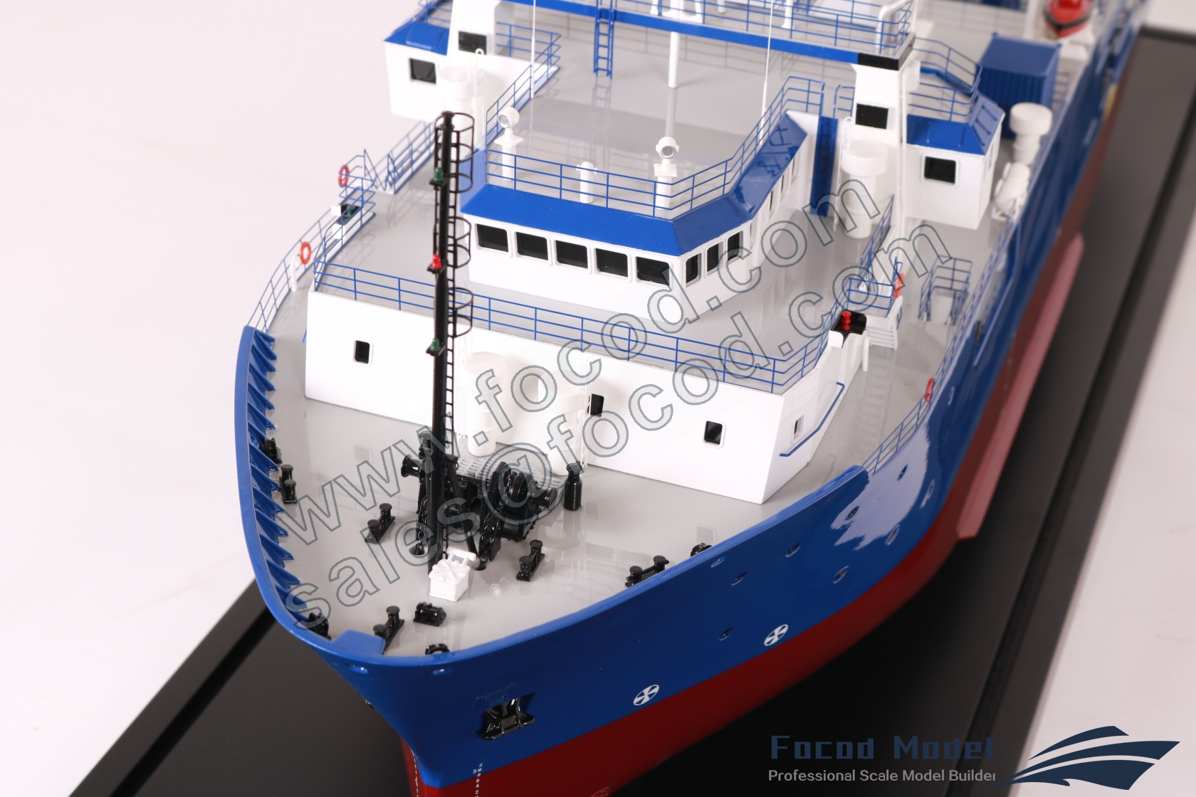 custom made model of 75m ORV Support Vessel